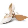 imageDREAM PAIRS Womens Closed Toe High Heels Stiletto Pointed Toe Strappy Pearl Elegant DOrsay Dress Wedding Party Pumps ShoesWhite