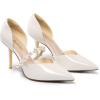 imageDREAM PAIRS Womens Closed Toe High Heels Stiletto Pointed Toe Strappy Pearl Elegant DOrsay Dress Wedding Party Pumps ShoesWhite