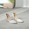imageDREAM PAIRS Womens Closed Toe High Heels Stiletto Pointed Toe Strappy Pearl Elegant DOrsay Dress Wedding Party Pumps ShoesWhite