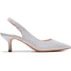 imageDREAM PAIRS Womens Closed Toe Kitten Heels Pointed Toe Slingback Low Heels Dress Bridal Wedding Pumps ShoesSilverglitter