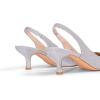 imageDREAM PAIRS Womens Closed Toe Kitten Heels Pointed Toe Slingback Low Heels Dress Bridal Wedding Pumps ShoesSilverglitter