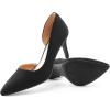 imageDREAM PAIRS Womens Dress High Heels Pumps Closed Pointed Toe Stiletto DOrsay Shoes for Wedding PartyBlacksuede