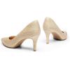 imageDREAM PAIRS Womens Dress High Heels Pumps Closed Pointed Toe Stiletto DOrsay Shoes for Wedding PartyGoldglitter