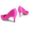 imageDREAM PAIRS Womens Dress High Heels Pumps Closed Pointed Toe Stiletto DOrsay Shoes for Wedding PartyHot Pinksatin