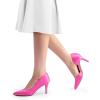 imageDREAM PAIRS Womens Dress High Heels Pumps Closed Pointed Toe Stiletto DOrsay Shoes for Wedding PartyHot Pinksatin