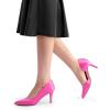imageDREAM PAIRS Womens Dress High Heels Pumps Closed Pointed Toe Stiletto DOrsay Shoes for Wedding PartyHot Pinksatin