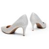 imageDREAM PAIRS Womens Dress High Heels Pumps Closed Pointed Toe Stiletto DOrsay Shoes for Wedding PartySilverglitter