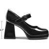 imageDREAM PAIRS Womens High Chunky Platform Closed Toe Mary Jane Block Heels Square Toe Strappy Dress Wedding Party Pumps ShoesBlackpat