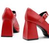 imageDREAM PAIRS Womens High Chunky Platform Closed Toe Mary Jane Block Heels Square Toe Strappy Dress Wedding Party Pumps ShoesRedpu