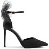 imageDREAM PAIRS Womens High Heels Strappy Closed Toe Stiletto Pointed Toe Mesh Bows Ankle Strap DOrsay Sexy Dress Wedding Party Pumps ShoesBlack