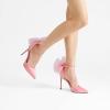 imageDREAM PAIRS Womens High Heels Strappy Closed Toe Stiletto Pointed Toe Mesh Bows Ankle Strap DOrsay Sexy Dress Wedding Party Pumps ShoesPink