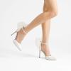 imageDREAM PAIRS Womens High Heels Strappy Closed Toe Stiletto Pointed Toe Mesh Bows Ankle Strap DOrsay Sexy Dress Wedding Party Pumps ShoesWhite