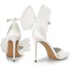 imageDREAM PAIRS Womens High Heels Strappy Closed Toe Stiletto Pointed Toe Mesh Bows Ankle Strap DOrsay Sexy Dress Wedding Party Pumps ShoesWhite