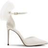 imageDREAM PAIRS Womens High Heels Strappy Closed Toe Stiletto Pointed Toe Mesh Bows Ankle Strap DOrsay Sexy Dress Wedding Party Pumps ShoesWhite