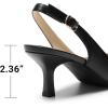 imageDREAM PAIRS Womens Kitten Heels Slingback Closed Pointed Toe Low Pumps Shoes Women Party Wedding Sexy Casual Dress ShoesBlack