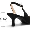 imageDREAM PAIRS Womens Kitten Heels Slingback Closed Pointed Toe Low Pumps Shoes Women Party Wedding Sexy Casual Dress ShoesBlacknubuck