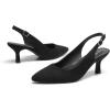 imageDREAM PAIRS Womens Kitten Heels Slingback Closed Pointed Toe Low Pumps Shoes Women Party Wedding Sexy Casual Dress ShoesBlacksuede1