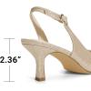 imageDREAM PAIRS Womens Kitten Heels Slingback Closed Pointed Toe Low Pumps Shoes Women Party Wedding Sexy Casual Dress ShoesGoldglitter