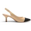 imageDREAM PAIRS Womens Kitten Heels Slingback Closed Pointed Toe Low Pumps Shoes Women Party Wedding Sexy Casual Dress ShoesNudeBlack