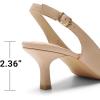 imageDREAM PAIRS Womens Kitten Heels Slingback Closed Pointed Toe Low Pumps Shoes Women Party Wedding Sexy Casual Dress ShoesNudepu