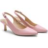 imageDREAM PAIRS Womens Kitten Heels Slingback Closed Pointed Toe Low Pumps Shoes Women Party Wedding Sexy Casual Dress ShoesPinkpu