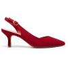 imageDREAM PAIRS Womens Kitten Heels Slingback Closed Pointed Toe Low Pumps Shoes Women Party Wedding Sexy Casual Dress ShoesRedsuede