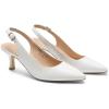 imageDREAM PAIRS Womens Kitten Heels Slingback Closed Pointed Toe Low Pumps Shoes Women Party Wedding Sexy Casual Dress ShoesWhitepu