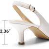 imageDREAM PAIRS Womens Kitten Heels Slingback Closed Pointed Toe Low Pumps Shoes Women Party Wedding Sexy Casual Dress ShoesWhitepu