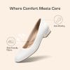 imageDREAM PAIRS Womens Pumps Low Chunky Closed Toe Heels for Women Comfortable Casual Slip On Dress Shoes for Wedding Work Office PartySize 85WhitePuSDPU2461W
