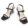 imageDREAM PAIRS Womens Slingback Heels Square Open Toe Strappy Sandals Ankle Strap High Heeled Dressy ShoesBlack