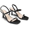 imageDREAM PAIRS Womens Slingback Heels Square Open Toe Strappy Sandals Ankle Strap High Heeled Dressy ShoesBlack