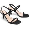 imageDREAM PAIRS Womens Slingback Heels Square Open Toe Strappy Sandals Ankle Strap High Heeled Dressy ShoesBlacknubuck
