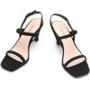 imageDREAM PAIRS Womens Slingback Heels Square Open Toe Strappy Sandals Ankle Strap High Heeled Dressy ShoesBlacknubuck