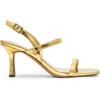 imageDREAM PAIRS Womens Slingback Heels Square Open Toe Strappy Sandals Ankle Strap High Heeled Dressy ShoesGoldpu