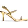 imageDREAM PAIRS Womens Slingback Heels Square Open Toe Strappy Sandals Ankle Strap High Heeled Dressy ShoesGoldrhinestone