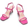 imageDREAM PAIRS Womens Slingback Heels Square Open Toe Strappy Sandals Ankle Strap High Heeled Dressy ShoesHot Pink