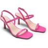 imageDREAM PAIRS Womens Slingback Heels Square Open Toe Strappy Sandals Ankle Strap High Heeled Dressy ShoesHot Pink