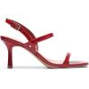 imageDREAM PAIRS Womens Slingback Heels Square Open Toe Strappy Sandals Ankle Strap High Heeled Dressy ShoesRedpat
