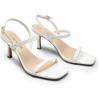 imageDREAM PAIRS Womens Slingback Heels Square Open Toe Strappy Sandals Ankle Strap High Heeled Dressy ShoesWhite