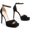 imageDREAM PAIRS Womens Stiletto High Heels Platform Ankle Strap Square Open Toe Dress Sexy SandalsBlacknubuck