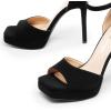 imageDREAM PAIRS Womens Stiletto High Heels Platform Ankle Strap Square Open Toe Dress Sexy SandalsBlacknubuck