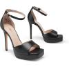 imageDREAM PAIRS Womens Stiletto High Heels Platform Ankle Strap Square Open Toe Dress Sexy SandalsBlackpu