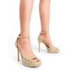 imageDREAM PAIRS Womens Stiletto High Heels Platform Ankle Strap Square Open Toe Dress Sexy SandalsGoldrhinestone