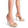 imageDREAM PAIRS Womens Stiletto High Heels Platform Ankle Strap Square Open Toe Dress Sexy SandalsNudepu