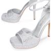 imageDREAM PAIRS Womens Stiletto High Heels Platform Ankle Strap Square Open Toe Dress Sexy SandalsSilverrhinestone
