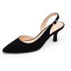 imageDREAM PAIRS Womens Kitten Heels Slingback Closed Pointed Toe Low Pumps Shoes Women Party Wedding Sexy Casual Dress ShoesBlacknubuck