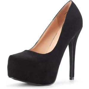 imageDREAM PAIRS Womens Swan30 High Heel Platform Dress Pump Shoes