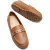 imageDREAM PAIRS Loafers for Women Casual Comfortable Slip On Flat Lightweight Leisure Work Shoe Comfort Walking ShoesBrownpu