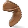 imageDREAM PAIRS Loafers for Women Casual Comfortable Slip On Flat Lightweight Leisure Work Shoe Comfort Walking ShoesBrownpu