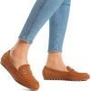 imageDREAM PAIRS Loafers for Women Casual Comfortable Slip On Flat Lightweight Leisure Work Shoe Comfort Walking ShoesBrownsuede